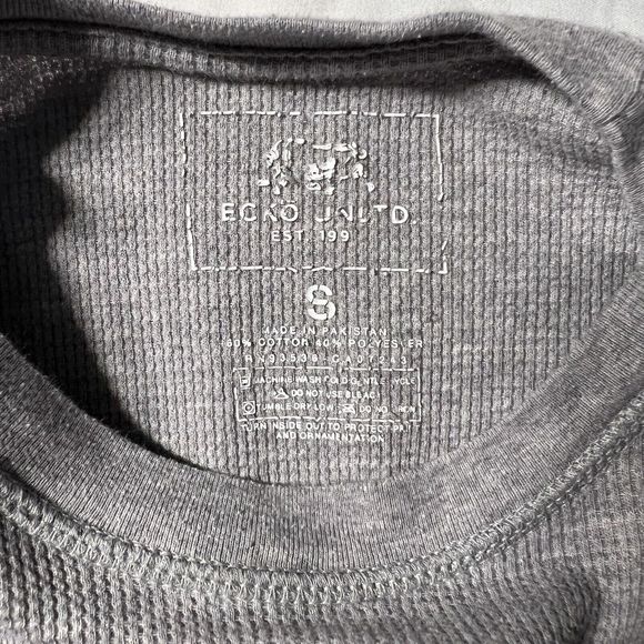 Ecko Unltd Men’s Small Gray Thermal Waffle Knit Long Sleeve Shirt - Picture 4 of 10